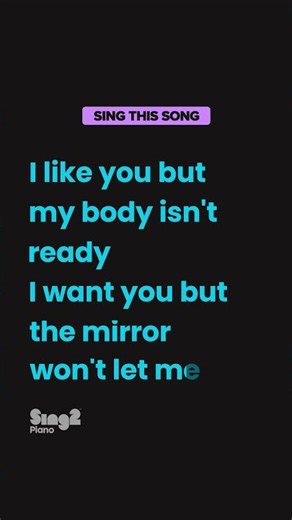 Sing sombr - My Body Isn't Ready (Piano Karaoke)