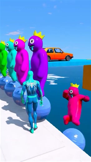 GTA V EPIC ALIEN VS BLUE FRIEND RAGDOLL FAIL#shorts