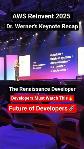 Developer Must Watch This 🔥 - Future of Developers 2026🚀 - AWS ReInvent ReCap Werner's Keynote AI🔥