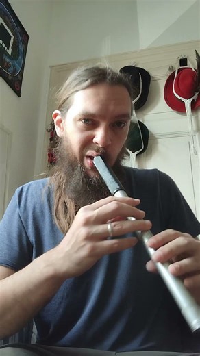 I made a flute from a bicycle pump