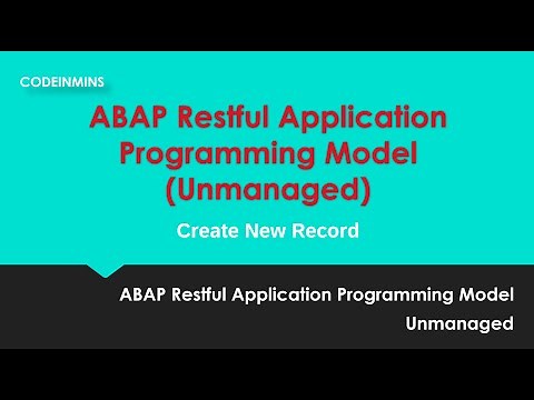Part 5: Unmanaged ABAP RESTful Application Programming Model (RAP) - Create Record