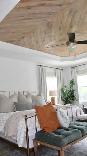 Haylee Griffin | DIY + Home | Herringbone wood plank ceiling DIY tutorial. I actually wish I had used a nicer wood- the project itself took a lot of time so I think... | Instagram