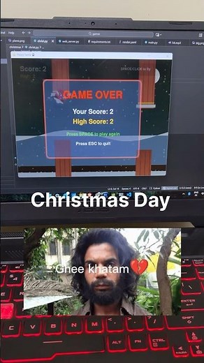 Ye kaise ban gaya ? #code #python #game #games #christmas
