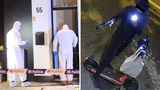 VIDEO. Beelden tonen hoe aanslagpleger met pistool op voordeur schiet en explosief laat ontploffen in Deurne-Noord