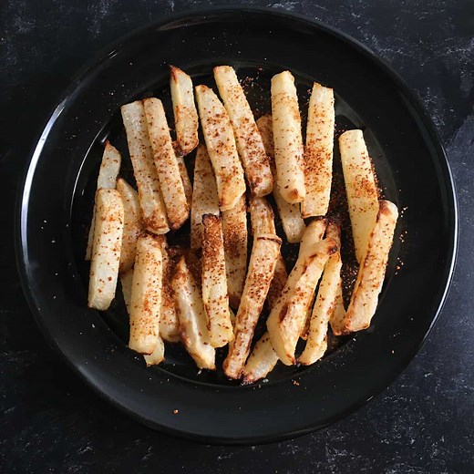 Air Fryer Jicama Fries with Dipping Sauce Recipe (Keto, Low Carb)