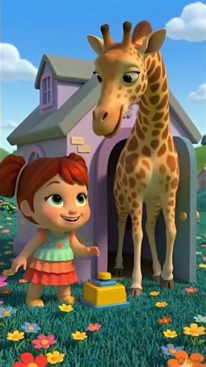 Magic Button Animals Song 🐘🐒 | Learn Animal Names & Sounds for Kids | Fun Nursery Rhyme 🎶#shorts