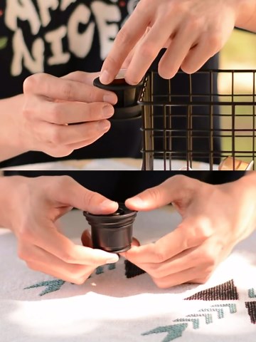 CERA+ Portable Mini Espresso Machine, 12V/24V Rechargeable Car Coffee Maker with Self-Heating, 20 Bar Pressure Compatible with NS Pods & Ground Coffee for Travel, Camping, Office, Home