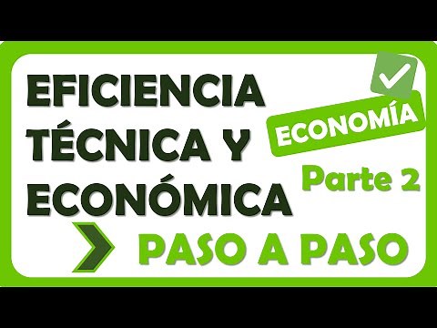 CÓMO CALCULAR LA EFICIENCIA TÉCNICA Y ECONÓMICA | SUPER FÁCIL EJERCICIO #01 PARTE 2/2