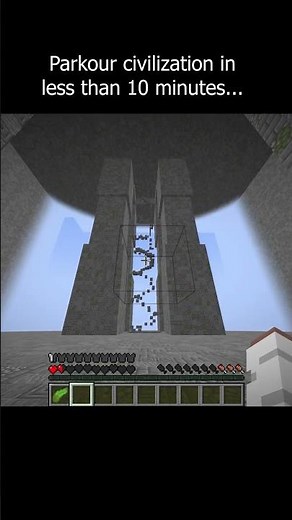 Parkour civilization in 10 mins 1 #minecraft #minecraftmemes #parkourcivilization