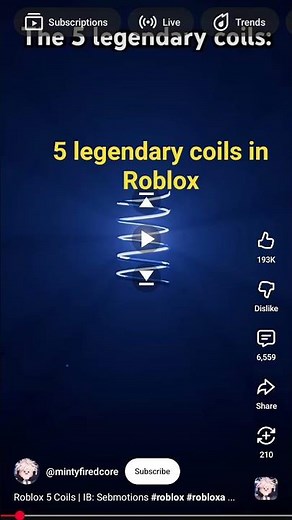 5 legendary coils in Roblox