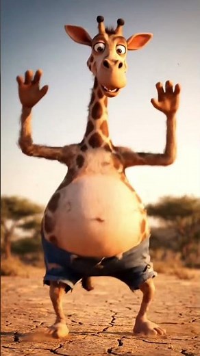 This giraffe can’t stop dancing…