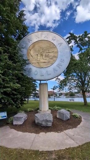 Giant Toonie Monument in Trent Hills, Campbellford, Ontario,Canada