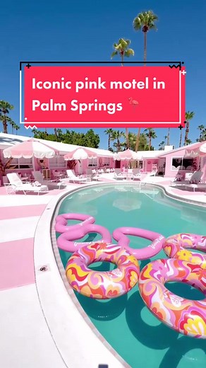 This new pink motel in Palm Springs is everything 🦩The iconic Trixie Motel is a pink paradise with seven custom themed rooms, from pink flamingo to cowgirl chic 🤩 (🎥: hashtaganika on IG) #VisitCalifornia #PalmSprings #California #pink #pinkhotel #barbiecore #trixiemattel #trixiehotel #bacheloretteparty #fun #vacationideas #traveltiktok