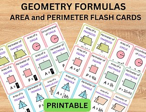 Geometry Formulas Posters - Etsy
