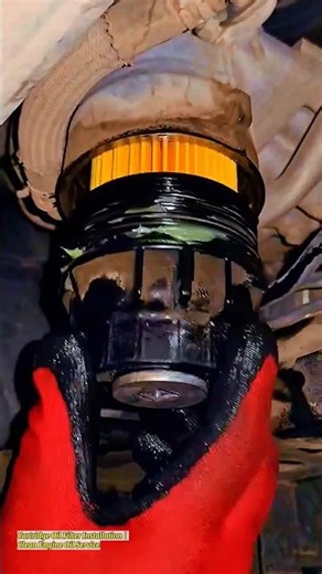 Cartridge Oil Filter Installation | Clean Engine Oil Service