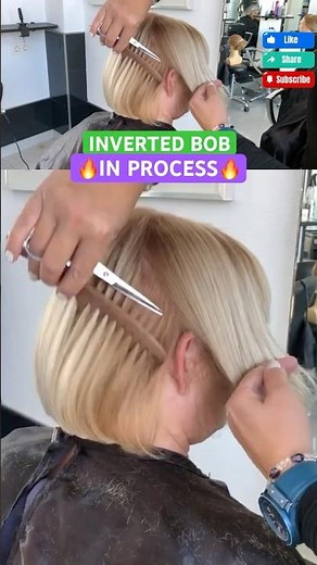 INVERTED BOB IN PROCESS: Full Tutorial Linked Below! ✂️🤩🤩🤩