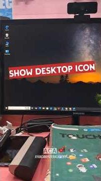 SHOW DESKTOP ICON IN WINDOWS 🖥️👈🤗 #ytshorts #computerzone #windows #computereducation