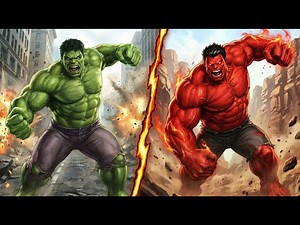 HULK vs RED HULK. 😠🦏. THE Greatest battle ever fought.🔥🔥💥