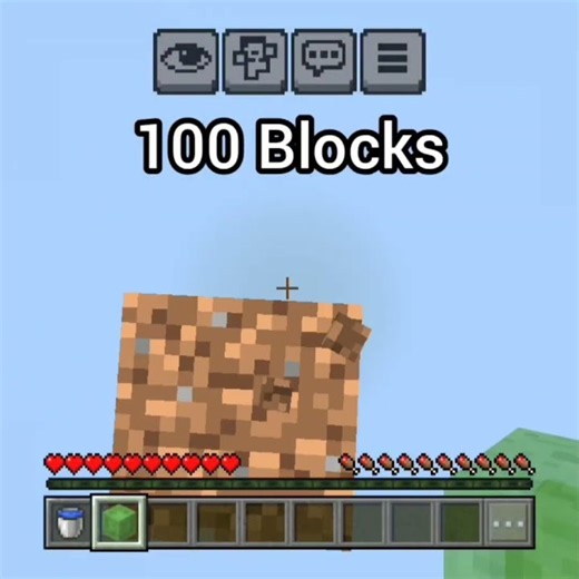 10 blocks vs 50 blocks vs 100 blocks MLG #minecraft #shortsfeed