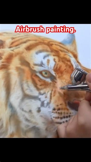 From Start to Finish: Airbrush Painting #airbrush #art #freehand #tiger #skull