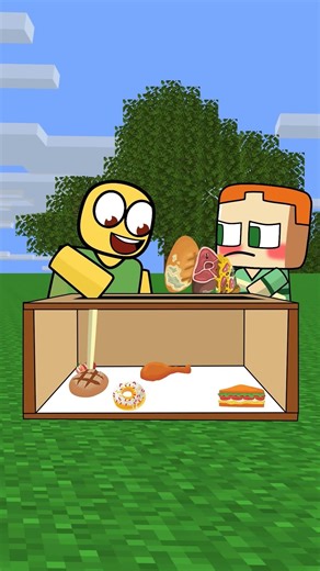 Minecraft - Roblox :Who got to eat the best food, BABY NOOB or BABY ALEX ?