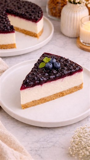 No-bake Blueberry Cheesecake #recipe #yummmmy #dessert #explore #foodforfoodies #shorts #food