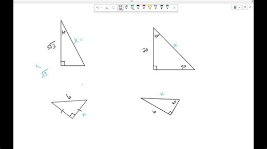Geometry Lesson 9.2 Special Right Triangles