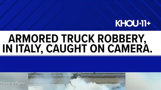 A heavily armed gang in Italy posed as police and ambushed an armored truck on a highway. The suspects blew it open and exchanged gunfire with responding officers. | KHOU 11 News