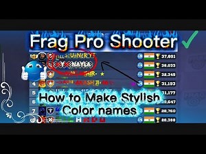 How To Make Stylish Color Names In Frag Pro Shooter