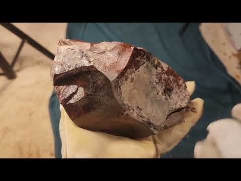 1679 - Part 1/2 - Fully Explained Knapping Obsidian Preform with Bopper