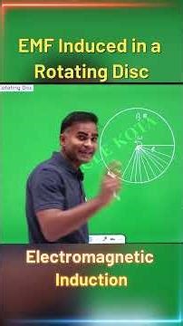 EMF Induced in a Rotating Disc | EMI | JEE | NEET | CLASS 12