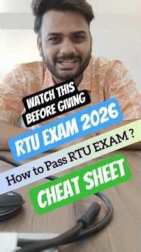 How to pass the RTU Exam 2026? #rtu