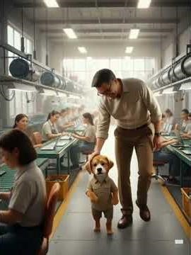 Puppy Get A computer Factory Job and He Success ✨🔥 #viral #shortvideo #cute