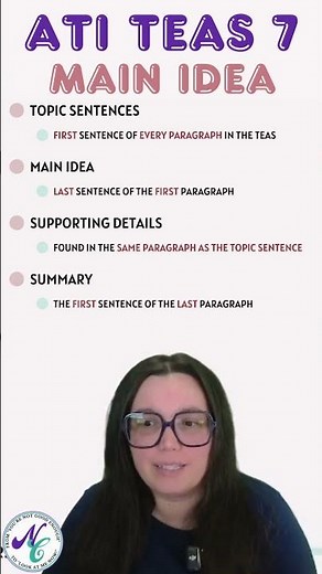 How to Find Main Idea on the ATI TEAS #teasprep #nursecheung