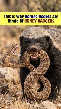 This Is Why Horned Adders Are Afraid Of HONEY BADGERS