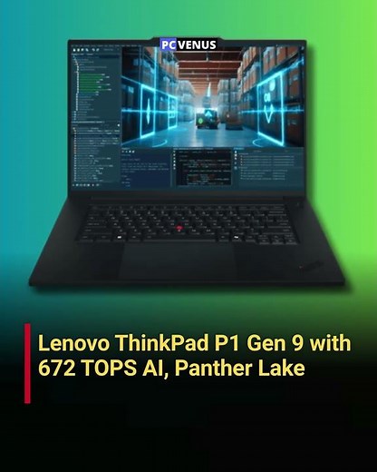 Lenovo ThinkPad P1 Gen 9 With 672 TOPS AI Performance | #pcvenus #techshorts