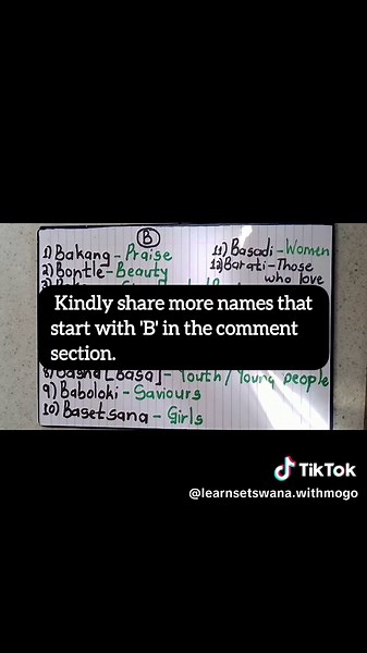 Setswana Names and Their Meanings Explained