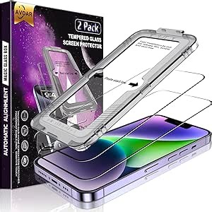 2 Pack for iPhone 13 Pro Max /14 Plus Screen Protector [Auto Alignment Kit] Tempered Glass, [10X Military Grade Protection][HD Clear] Compatible 13 Promax/14 Plus 6.7" Case Friendly Zero Bubbles