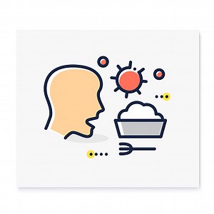 Food infection color icon. Disease spreading concept. Covid19,...