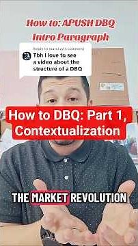 How to write the APUSH DBQ: Part 1, introduction and contextualization. Let's get into it! #apush