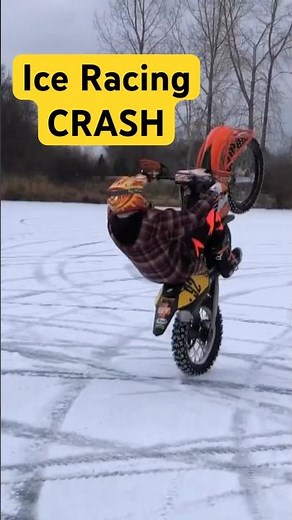 He Crashed a KTM 450 in an Ice Race