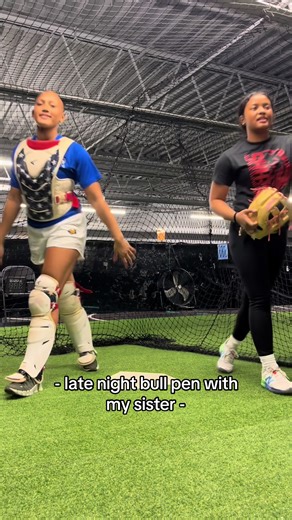 best sister pitcher catcher duo (had to redo had a typo)😉 || #fyp #xyzbca #relatable #bullpen #softball
