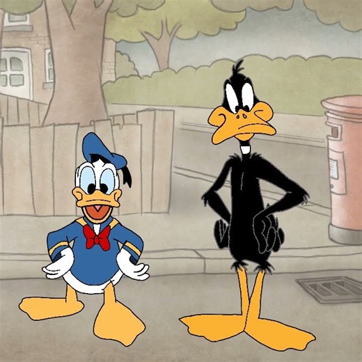 Donald Duck and Daffy Duck dancing to #despacitosong #crossover #disney #warnerbros #nintendo #sega
