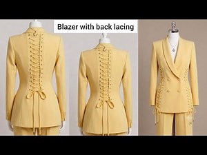 How to cut a double breasted blazer with lacing #blazer