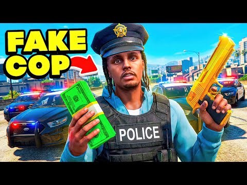 I Spent 24 Hours as a FAKE COP in GTA 5 RP..