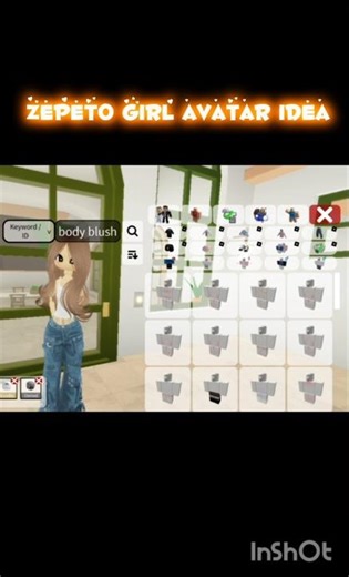 Orange Zepeto Girl Avatar Idea#roblox#brookhaven#shorts