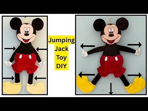 pull string Jumping Jack Toy DIY From Cardboard! Trash To Treasure!