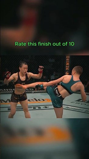 Rose Namajunas vs Zhang Weili Head Kick KO R1, 118 UFC 261