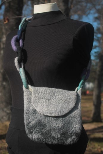 Small Felted Purse With Felted Chain Strap - Etsy