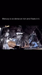 13K views · 264 reactions | Egy kis fizika mára! A higany hiába folyékony, olyan sűrű, hogy a vas üllő nem merül el benne. via Twitter / Science Feed #mindenségit #podcast #tudomány #fizika #phisics #mercury #higany | Mindenségit | Facebook